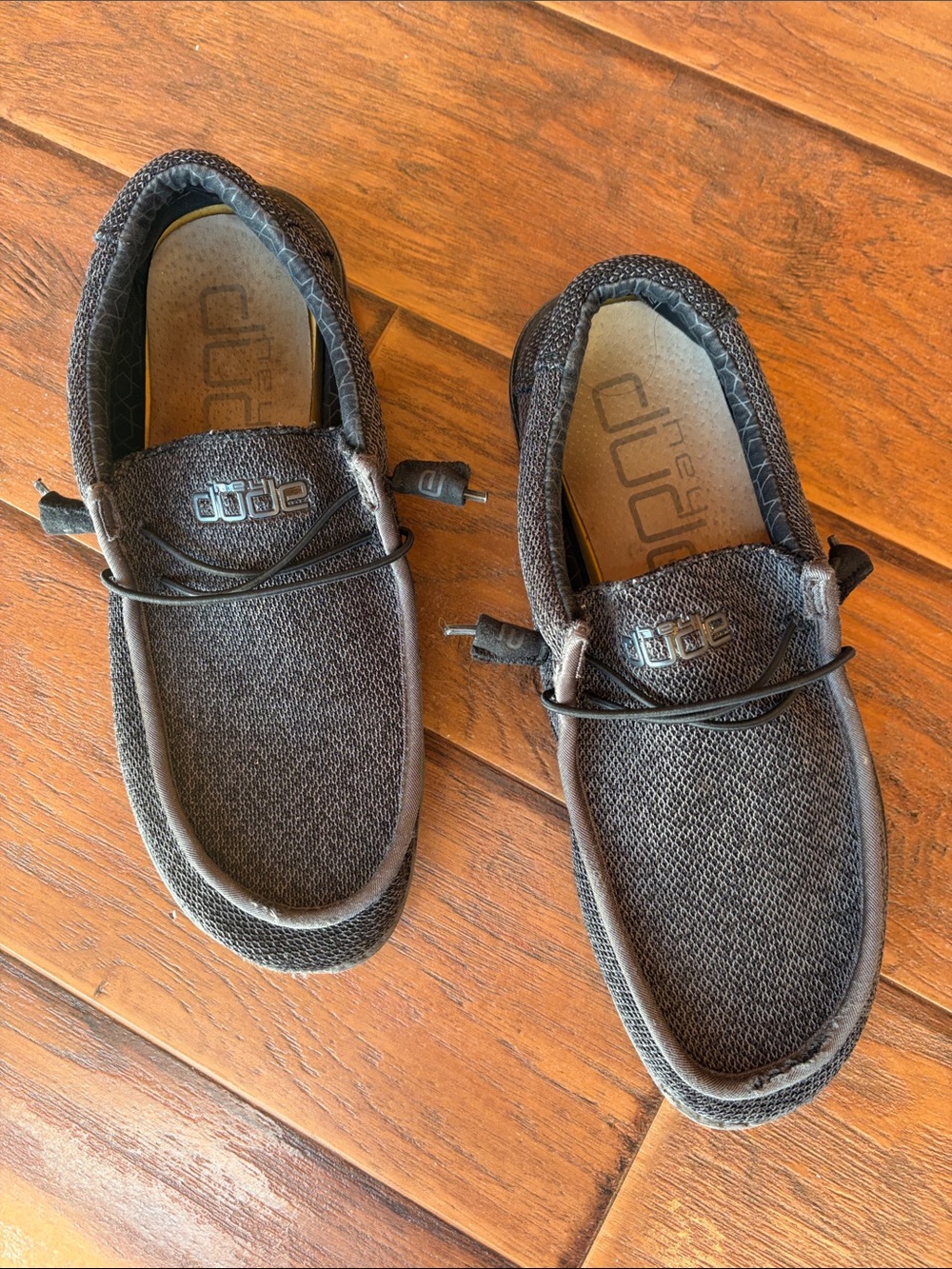 Hey Dude Moccasins in Dark Gray - Size 10